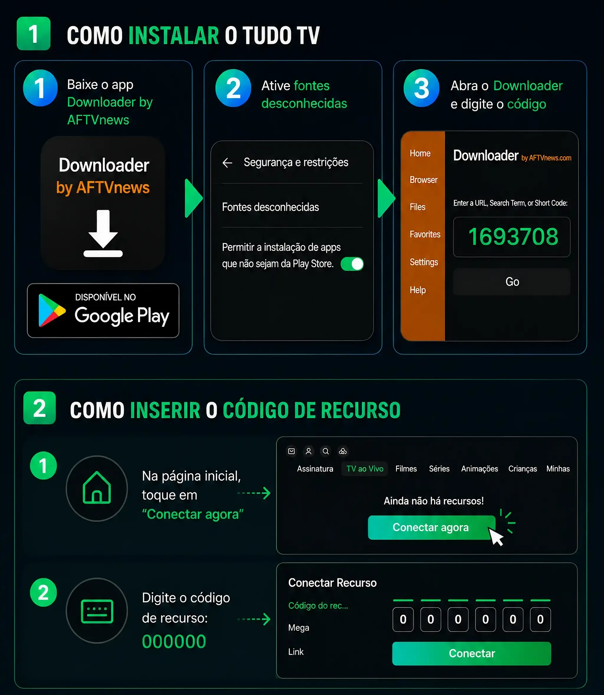 Como baixar e inserir o código de recarga/fonte da Tudo TV